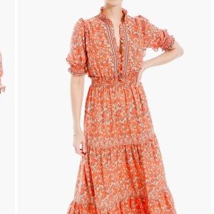 Max Studio Coral Floral Maxi Dress size medium